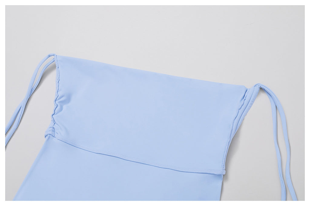 Nude Feel High Waist Drawstring Activewear Shorts for Yoga Running and Fitness