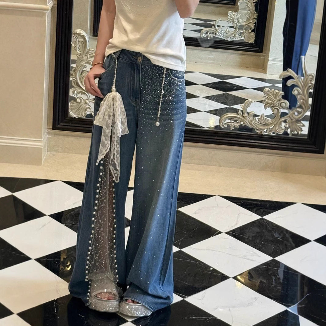 Serena Embellished Wide-Leg Jeans