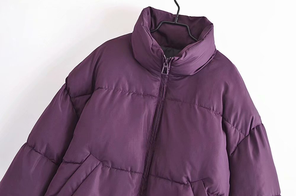 Chic Urban Puffer Jacket with Stand Collar Cozy Winter Essential