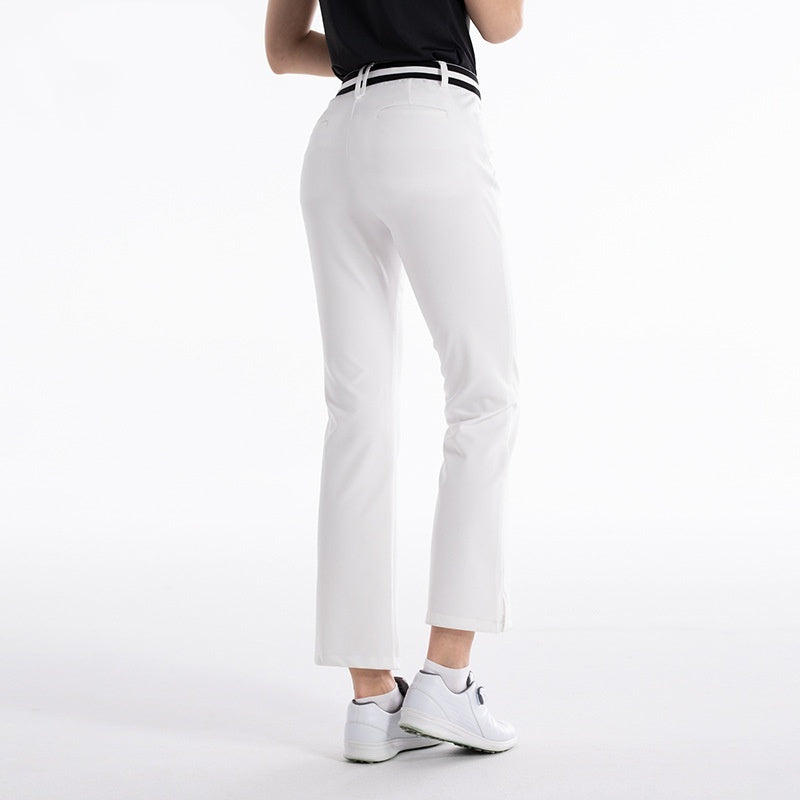 Women's Elastic Waist Slightly Flared Golf & Sports Trousers