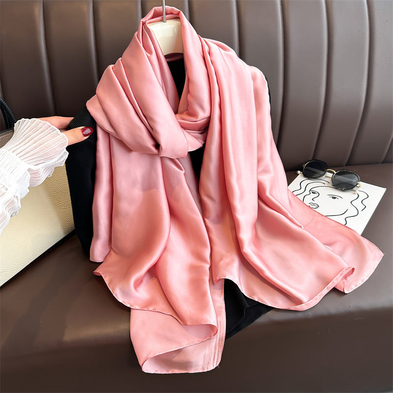 Soft Solid Scarf - Versatile Polyester Wrap