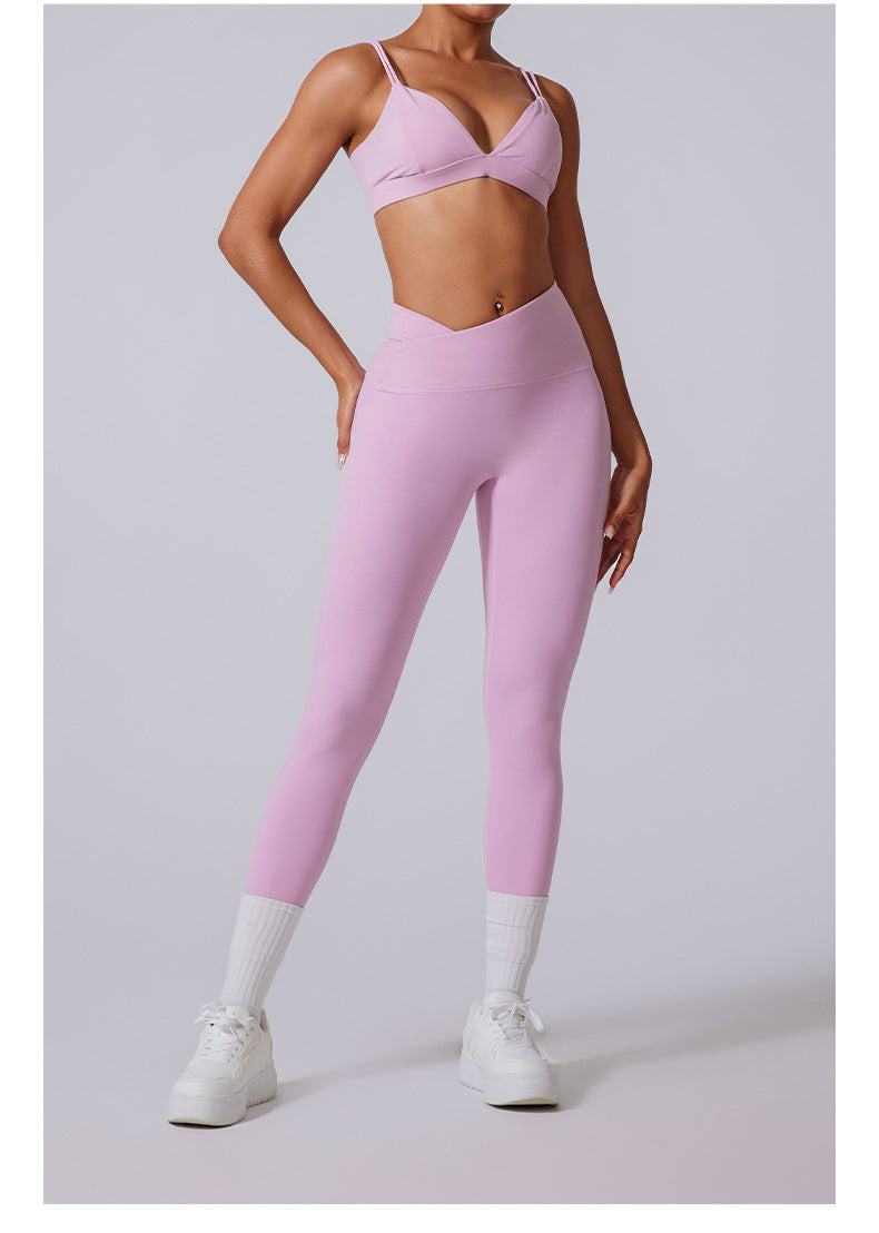 High Waist Shimmering Active Leggings for Yoga and Performance Workouts
