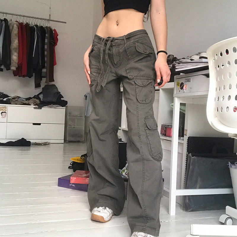 Women's Retro Street Baggy Cargo Jeans
