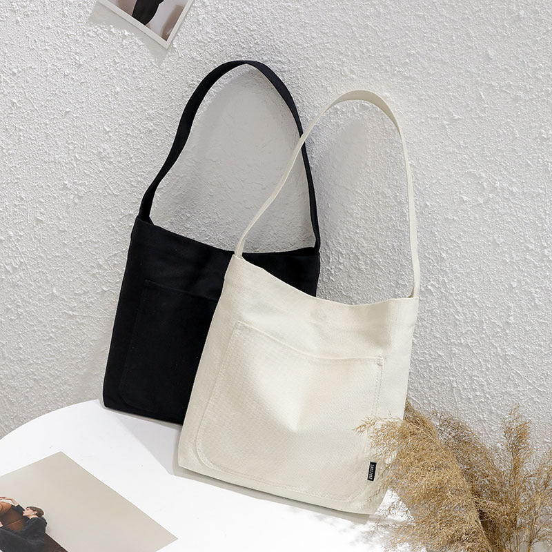Minimalist Canvas Shoulder Bag - Large & Stylish