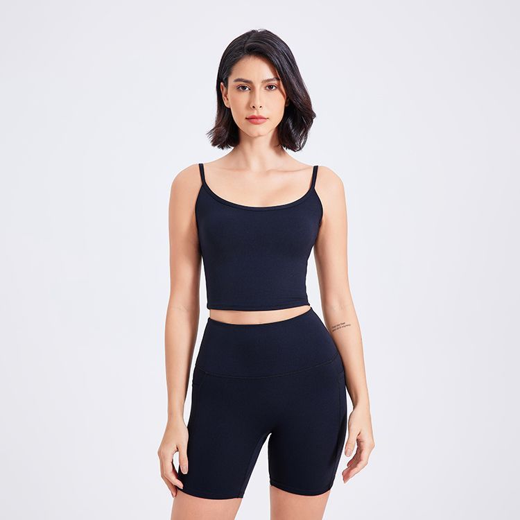 Comfortable Fixed Chest Pad Yoga Sports Bra Vest for Active Workouts