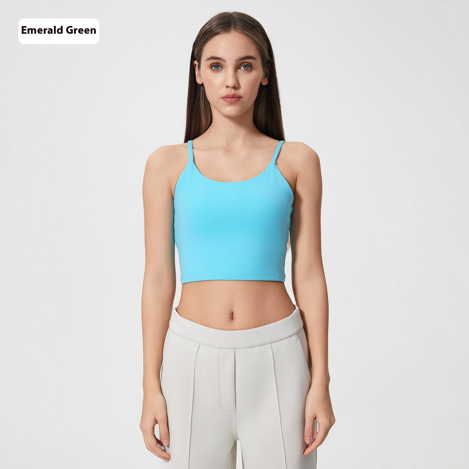 Women's Seamless Activewear Sports Bra Crop Top with Removable Padding for Yoga and Training