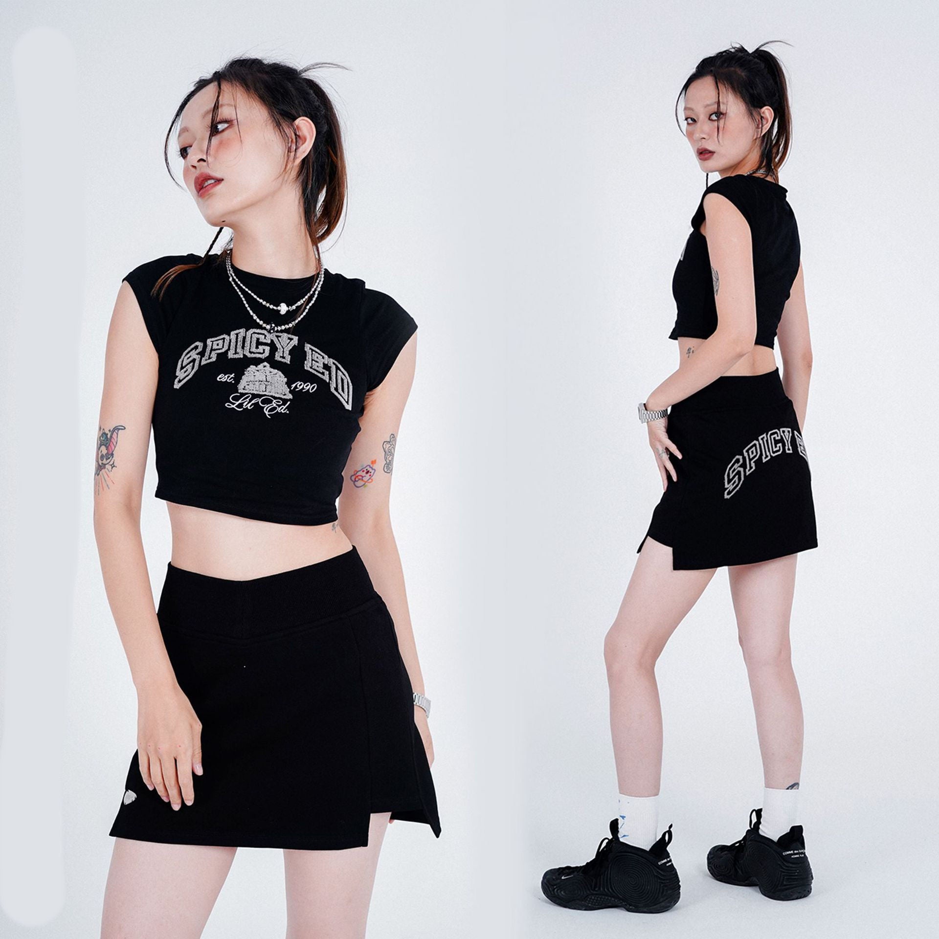 Fashionable Embroidered Cotton A-line Mini Skirt for Effortless Everyday Style