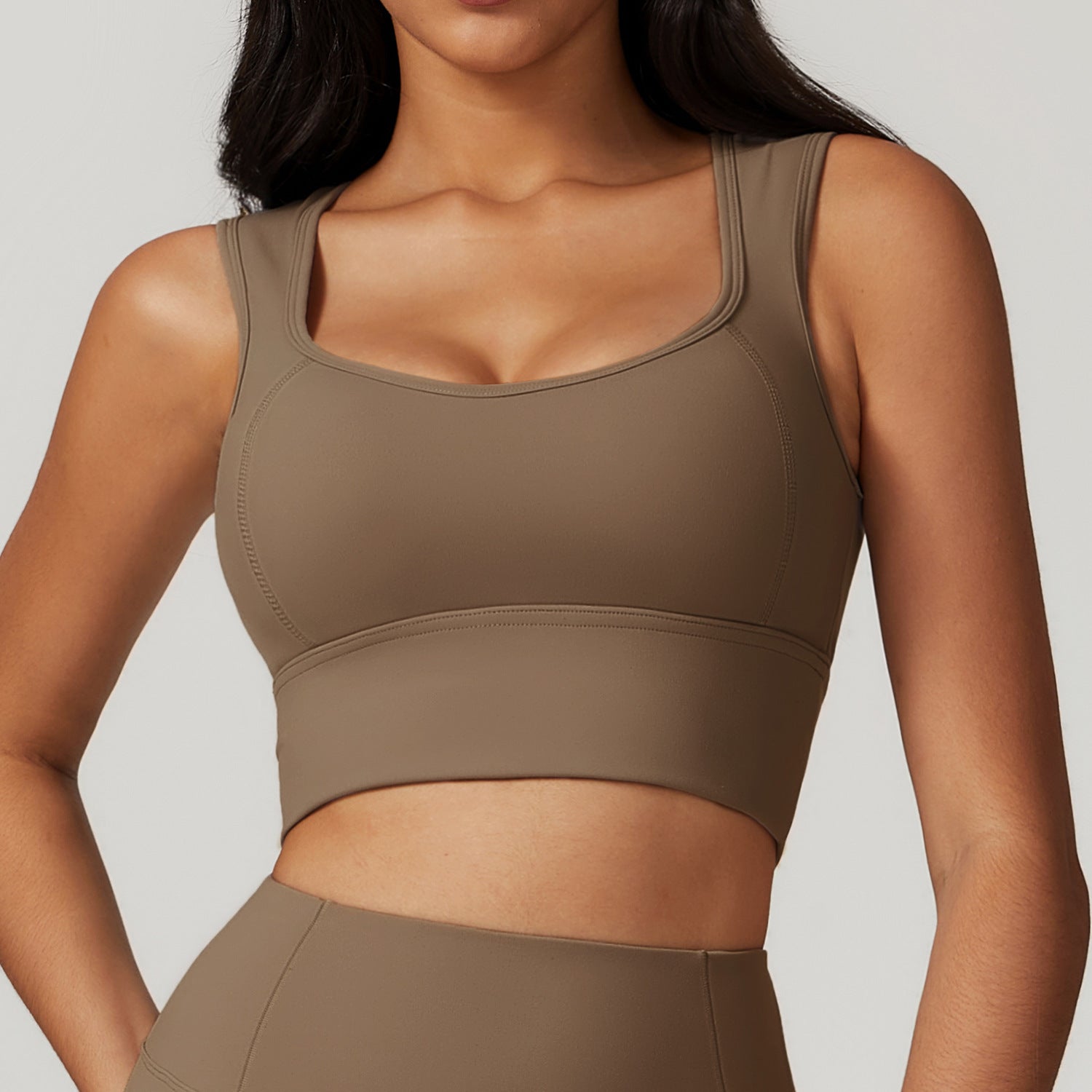 Brushed Back Supportive Activewear Crop Top for Everyday Workouts