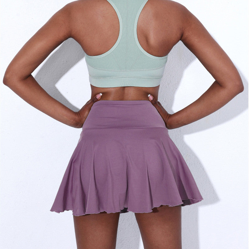Dynamic Pleated Athletic Skirt with Integrated Shorts for Sport and Leisure