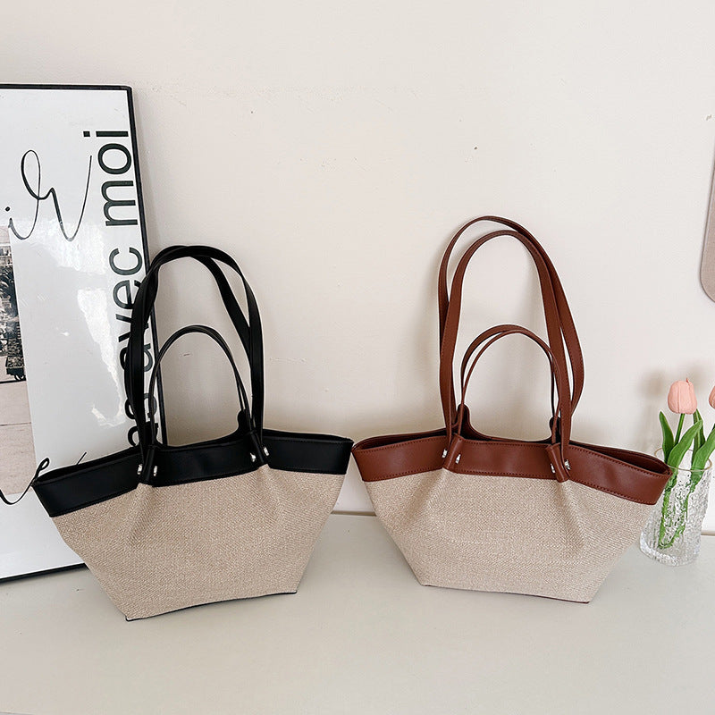 Chic Pleated Tote Bag for Women - Casual Large Capacity Handbag