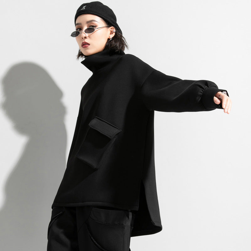 Neo Structured Turtleneck Sweatshirt