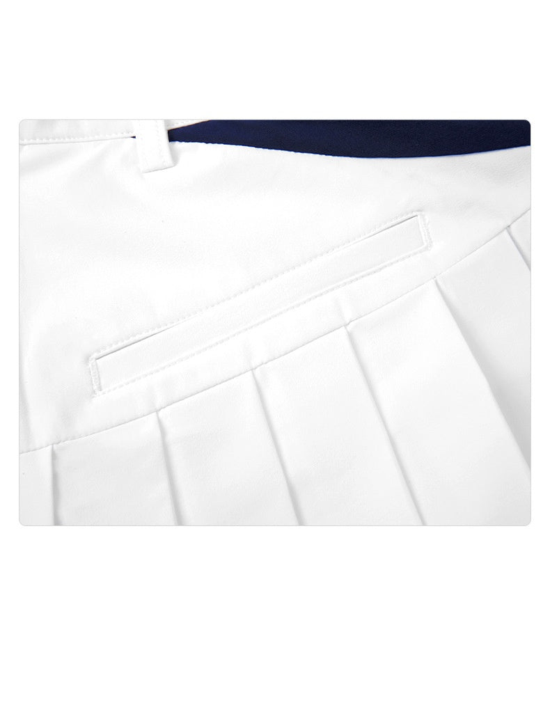 Breathable Pleated Athletic Skort with Integrated Shorts for Active Lifestyles