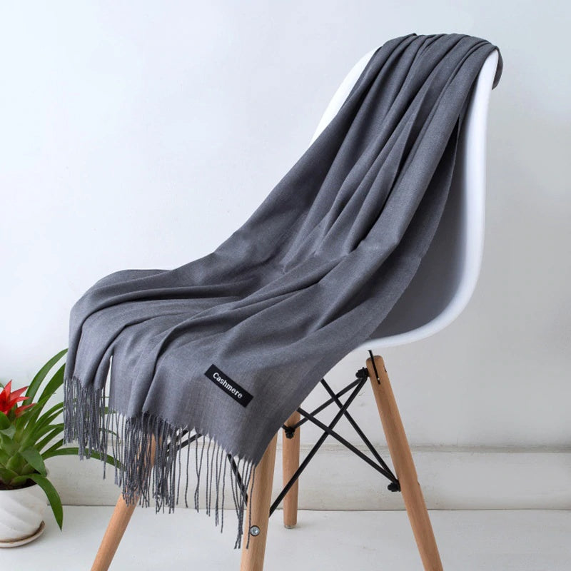 Luxurious Solid Shawl Scarf | Soft & Warm Wrap