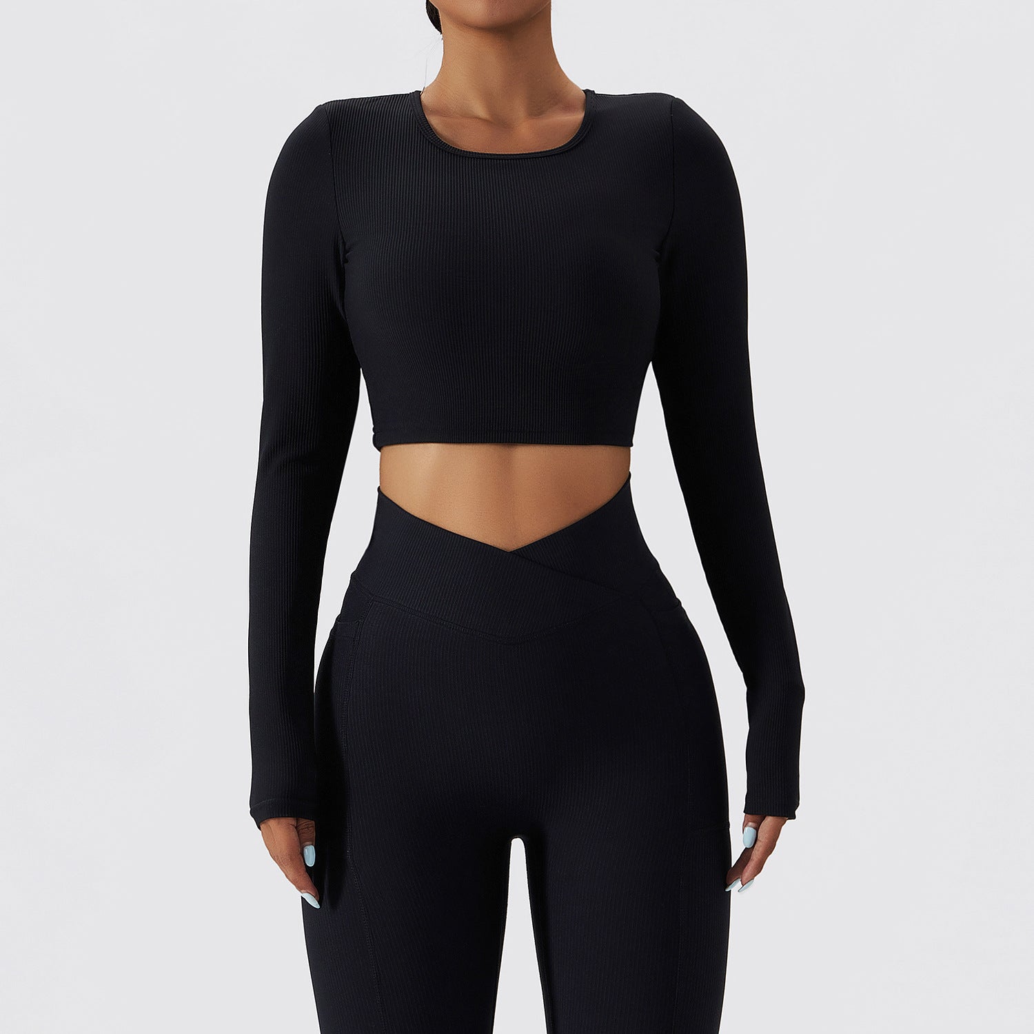 Ribbed Seamless Activewear Performance Matching Workout Set