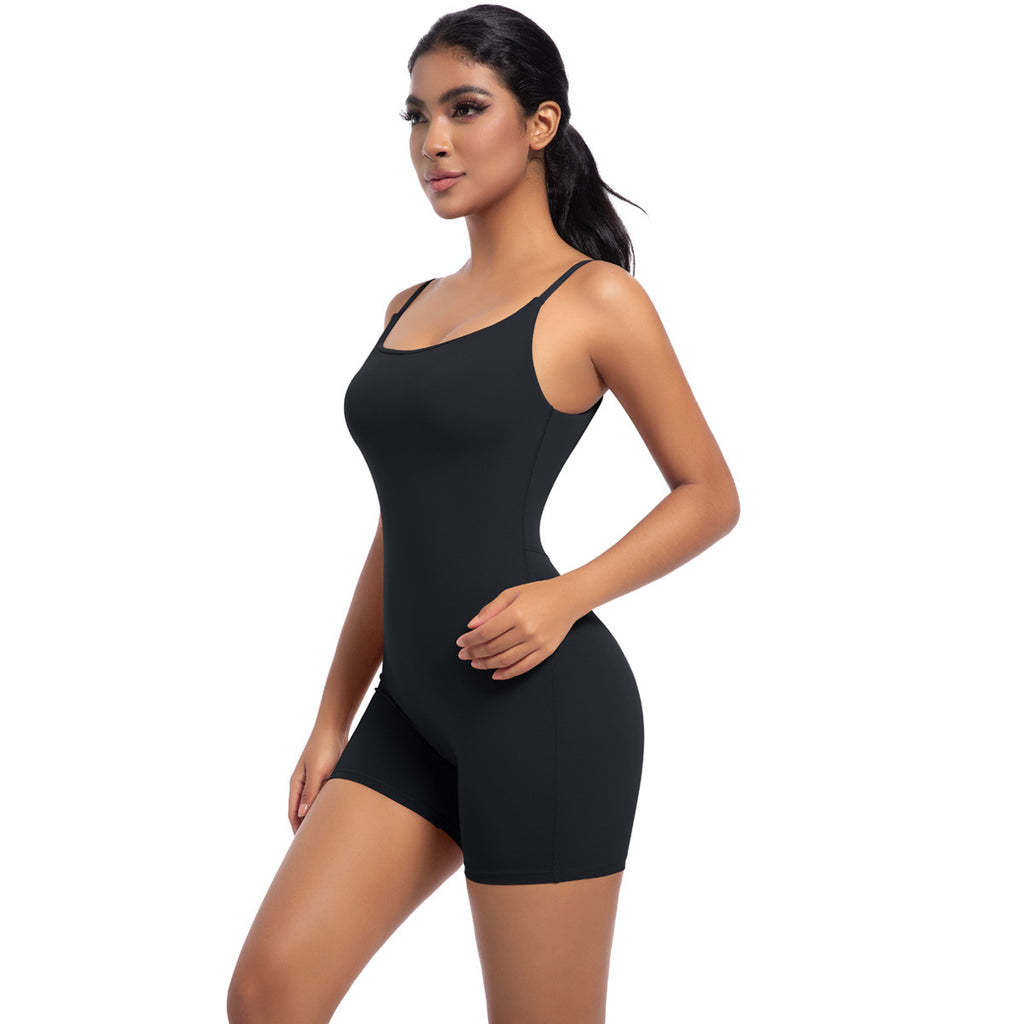 Women's Nude Feel Yoga Sports Jumpsuit - Seamless Athletic Romper