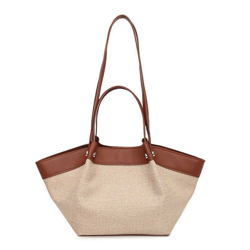 Chic Pleated Tote Bag for Women - Casual Large Capacity Handbag