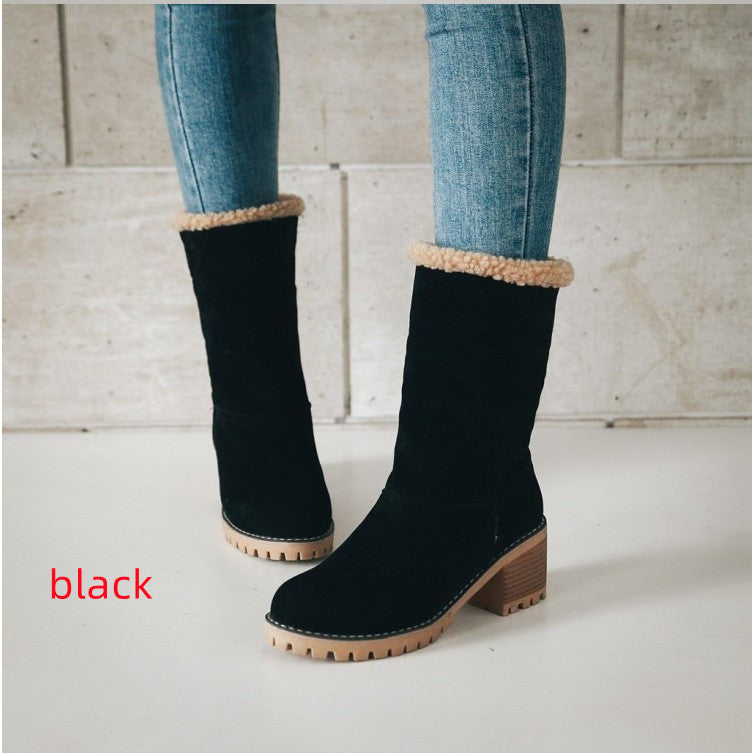 Aria Faux-Fur Trim Suede Ankle Boots