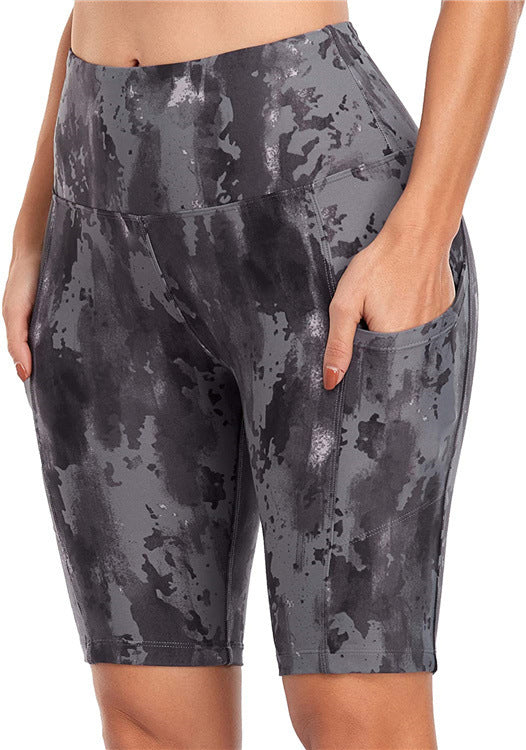 Fashionable Printed High-Waisted Biker Shorts for Sport and Everyday Comfort