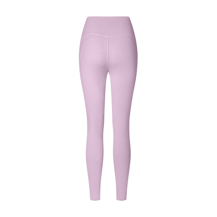 High Waist Brushed Fabric Fitness Leggings for Yoga and Training