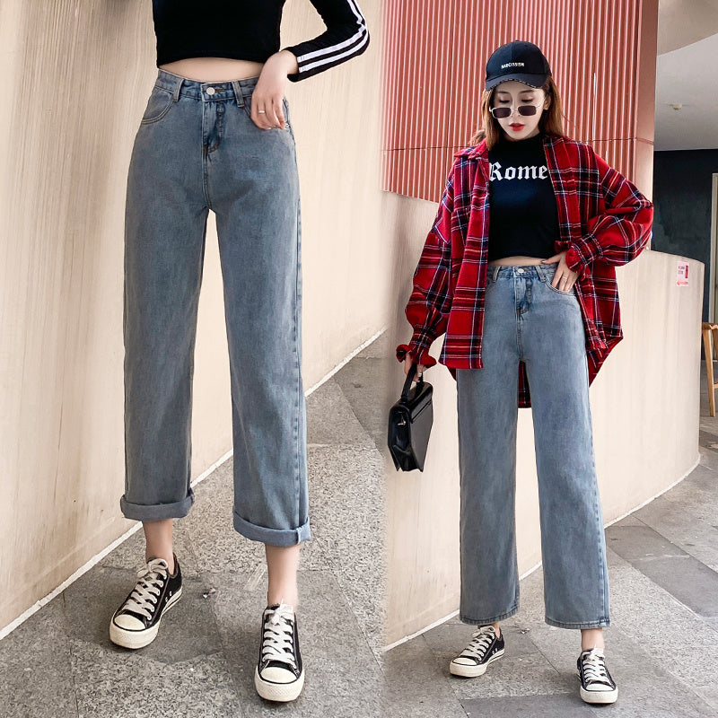 Women's Retro High-Waisted Wide-Leg Jeans