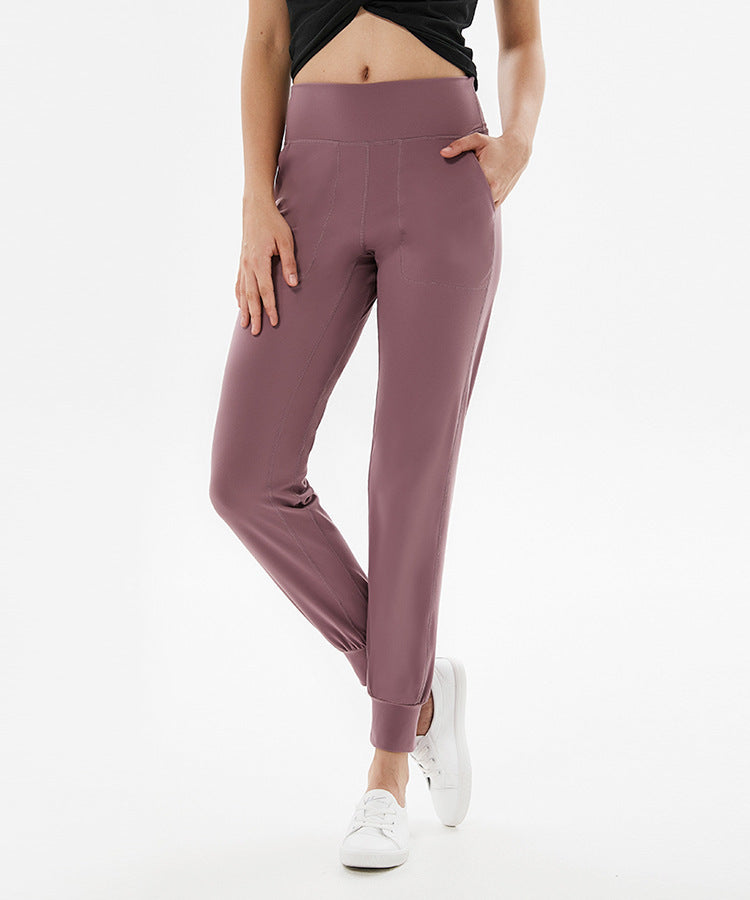 Comfortable High Waist Loose Pocket Yoga Cropped Pants