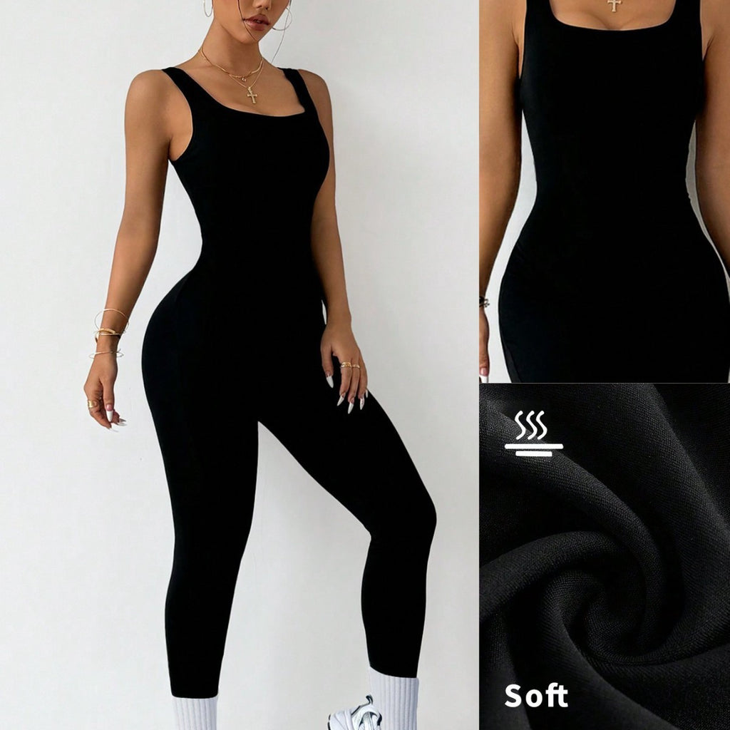 Sleek Backless Yoga Jumpsuit | High Elastic Fitness One-Piece Activewear