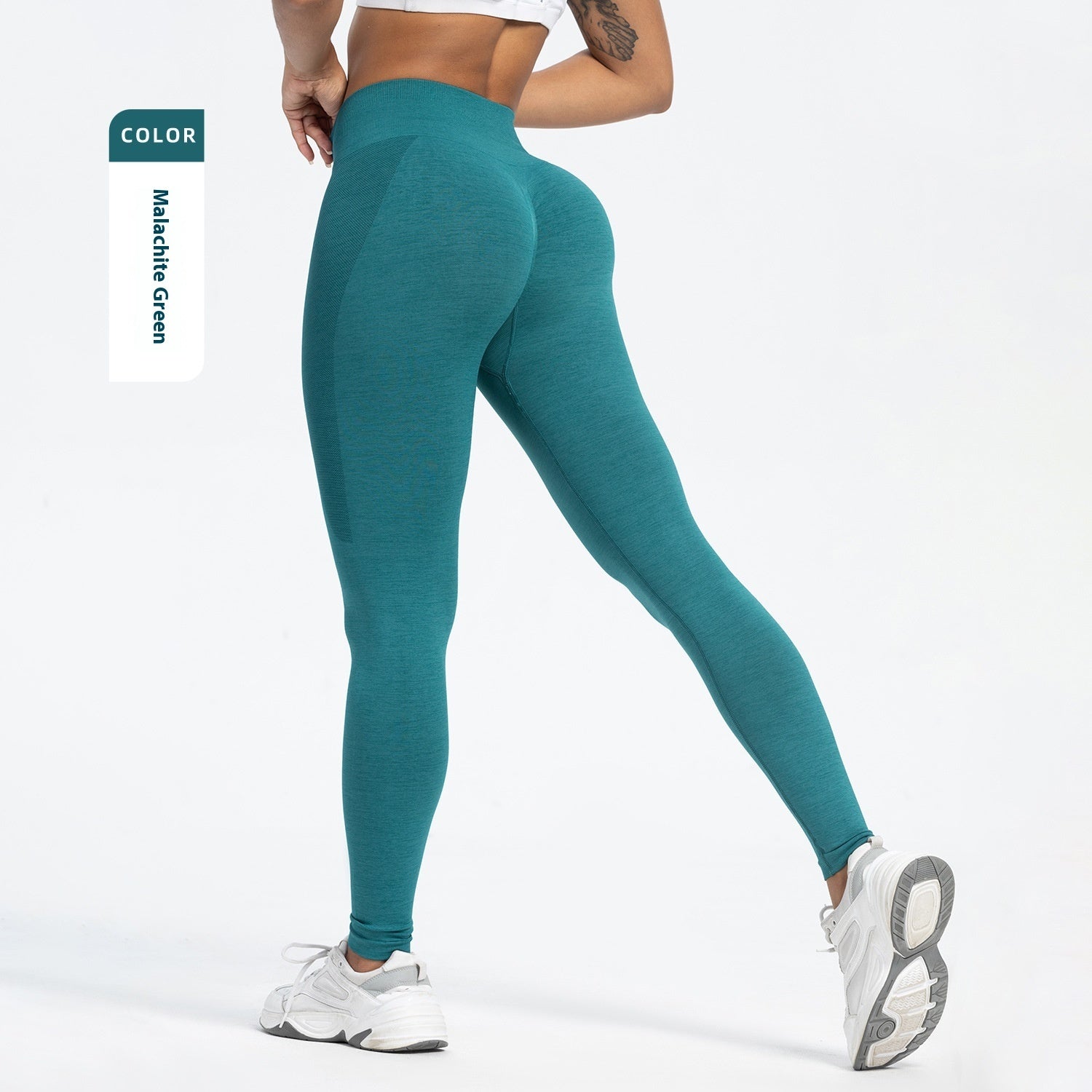 Seamless High-Waist Yoga Pants for Women - Moisture-Wicking Fit