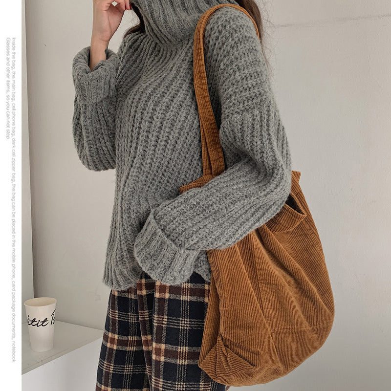 Cozy Corduroy Tote Bag - Spacious & Stylish