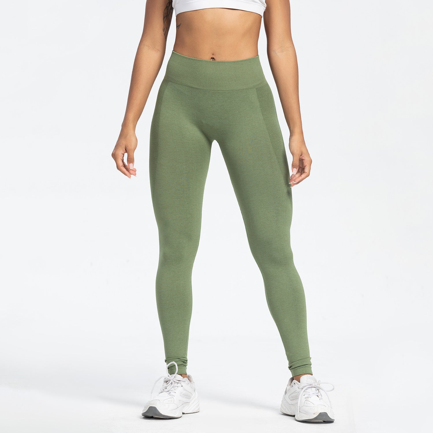 Seamless High-Waist Yoga Pants for Women - Moisture-Wicking Fit