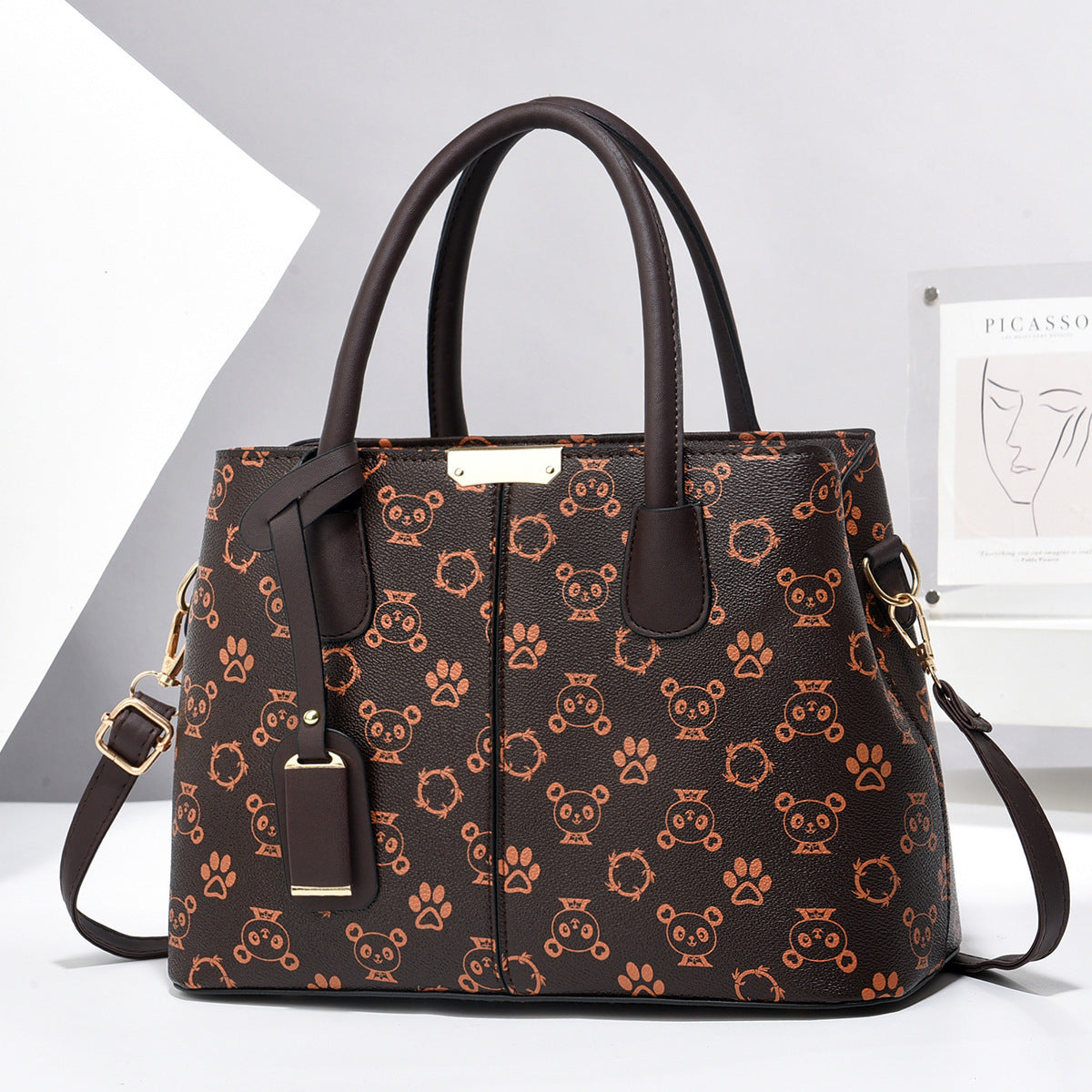 Versatile PU Leather Tote Crossbody Bag for Women