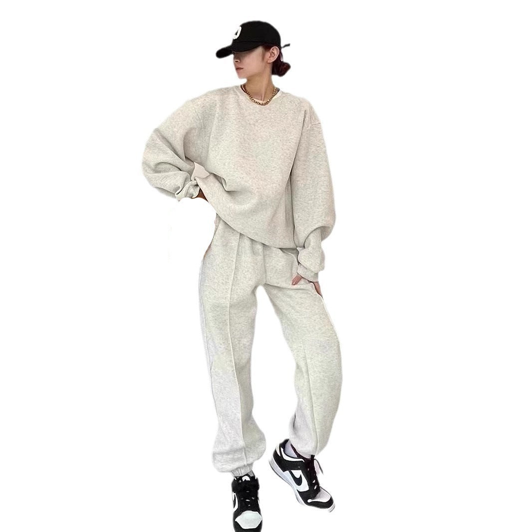 Comfortable Athleisure Loungewear Sweatshirt and Jogger Pant Matching Set