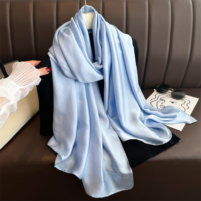 Soft Solid Scarf - Versatile Polyester Wrap