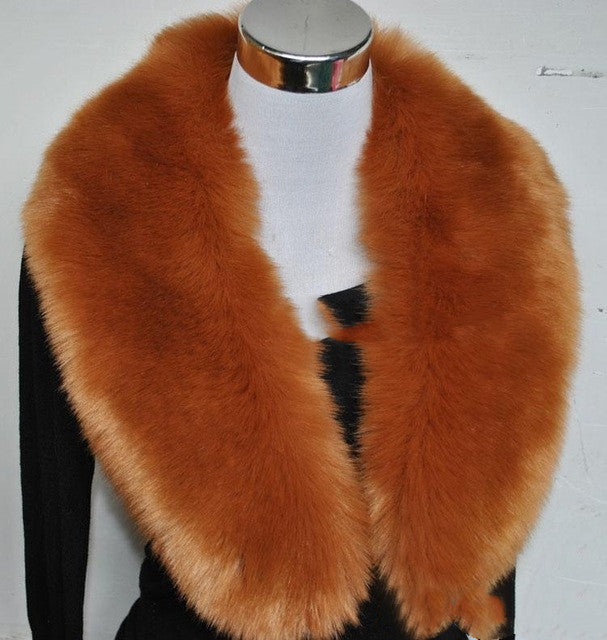 Elegant Faux Fur Collar Shawl - Warm & Stylish