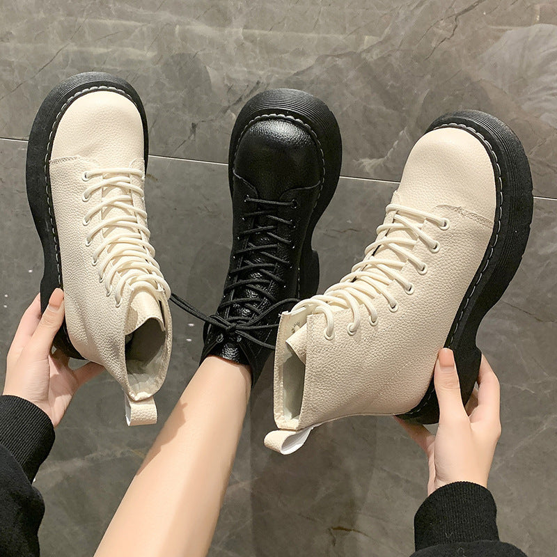 Aria Lace-Up Platform Combat Boots