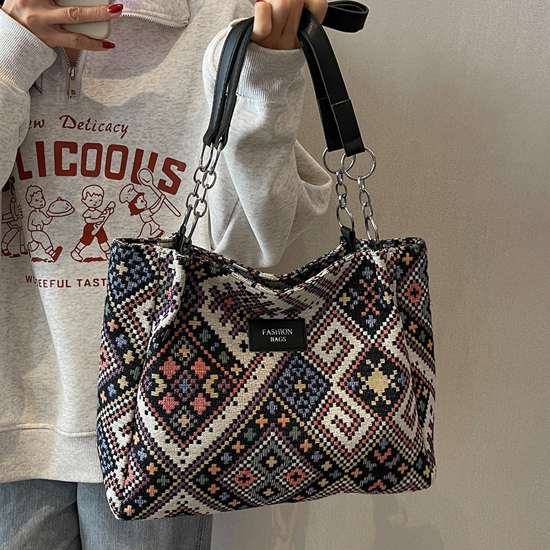 Excellent Quality Boho Canvas Tote Bag - Stylish & Versatile
