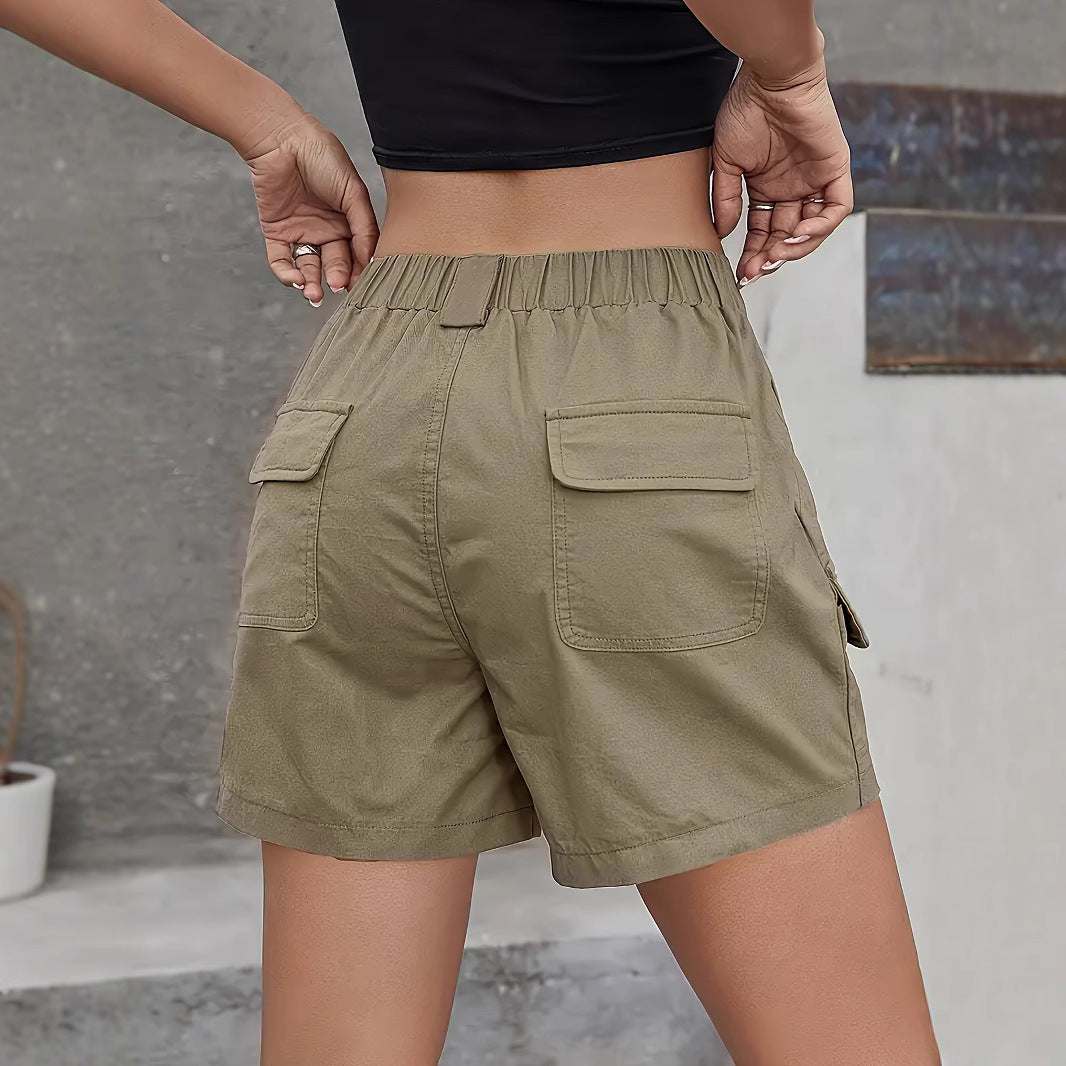 Effortless Stylish Straight Leg Casual Loose Fit Cargo Shorts for Women
