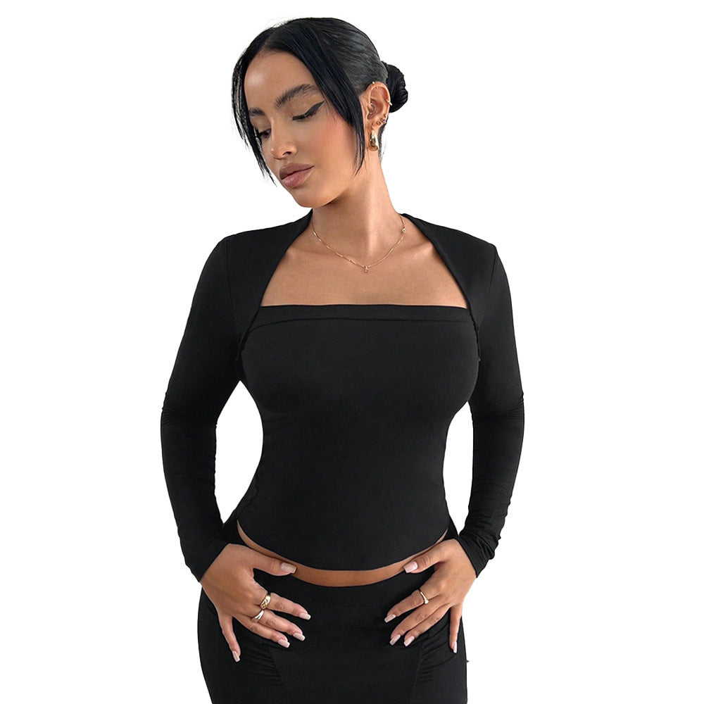 European And American Fashion Knitwear Long Sleeve T-shirt