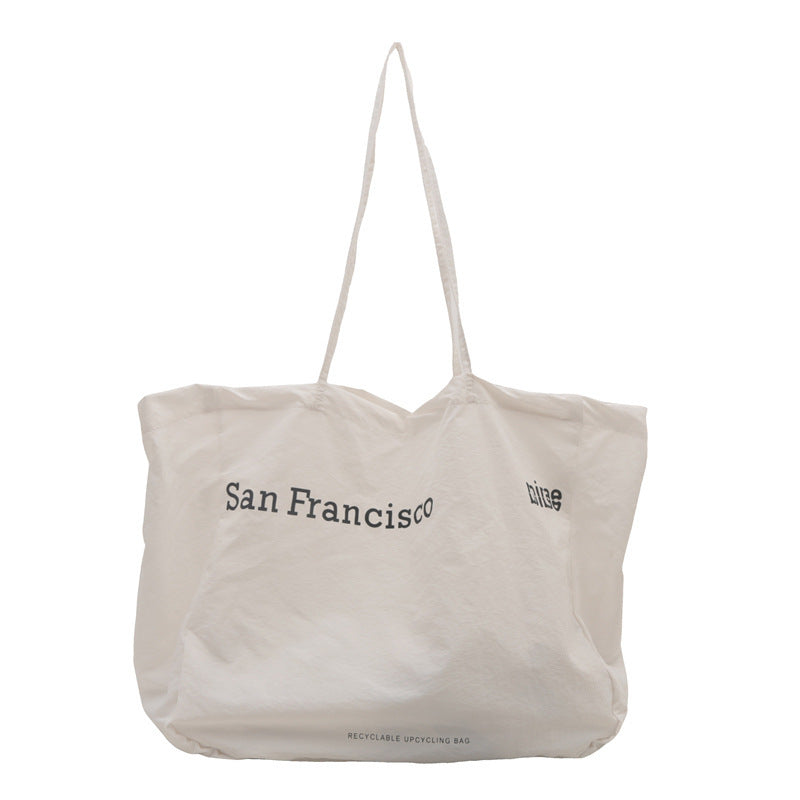 Fashion Letter Print Large Capacity Tote Bag for Daily Style
