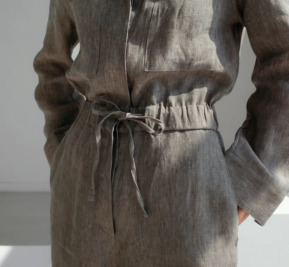 Comfortable Everyday Long Sleeve Wide Leg Jumpsuit for Women