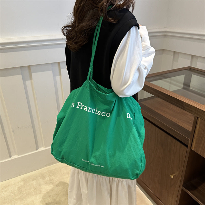 Fashion Letter Print Large Capacity Tote Bag for Daily Style