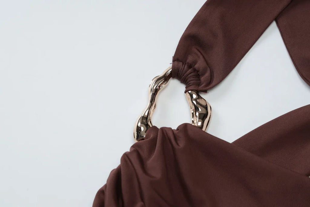 Backless Lace-Up Fishtail Dress - Women's Sexy Maxi Gown