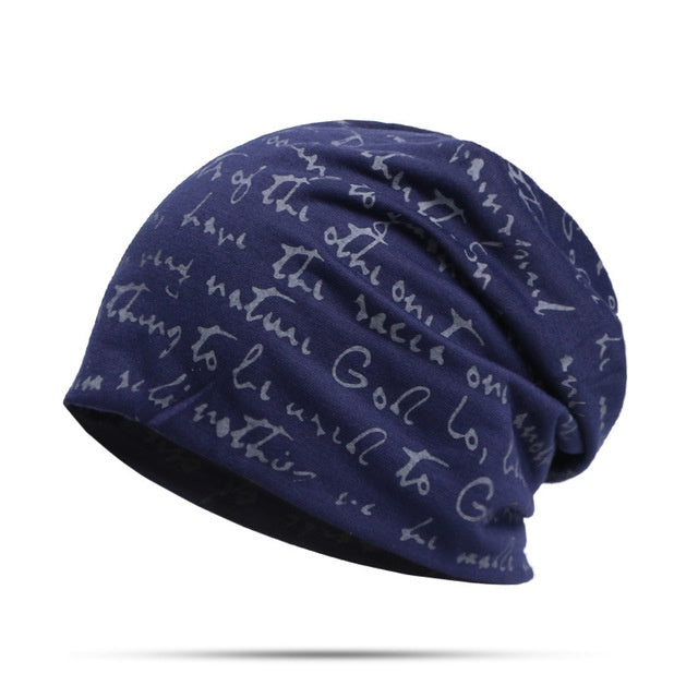 Printed Slouchy Beanie Hat - Trendy Unisex Style