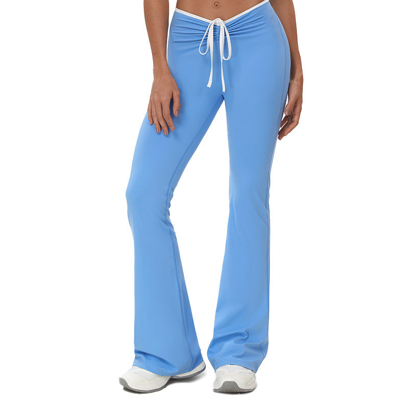 Comfortable Elastic Waistband Flare Leg Yoga Pants for Active Women