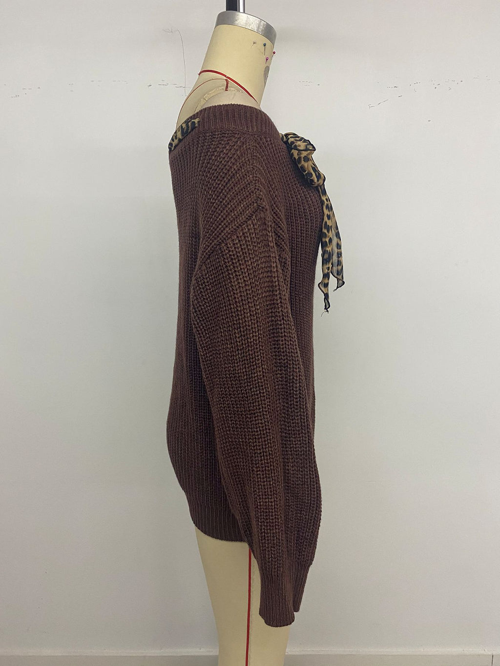 Temperament Knitted Inner Match Three-dimensional Bow Top