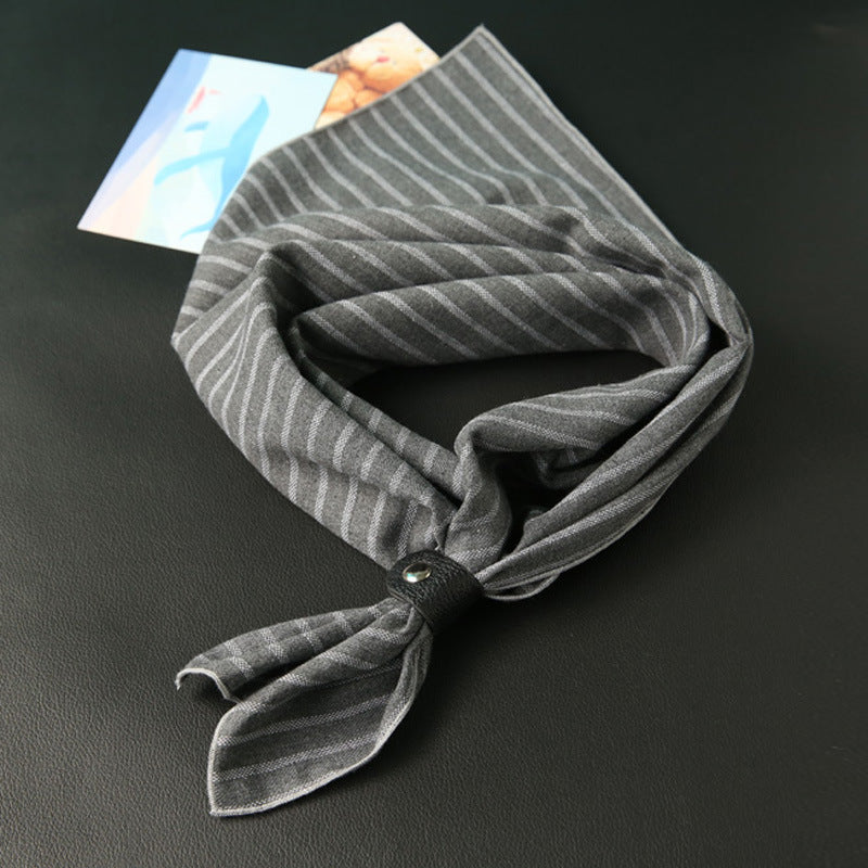 Elegant Women's Cotton Square Scarf - Bird Print