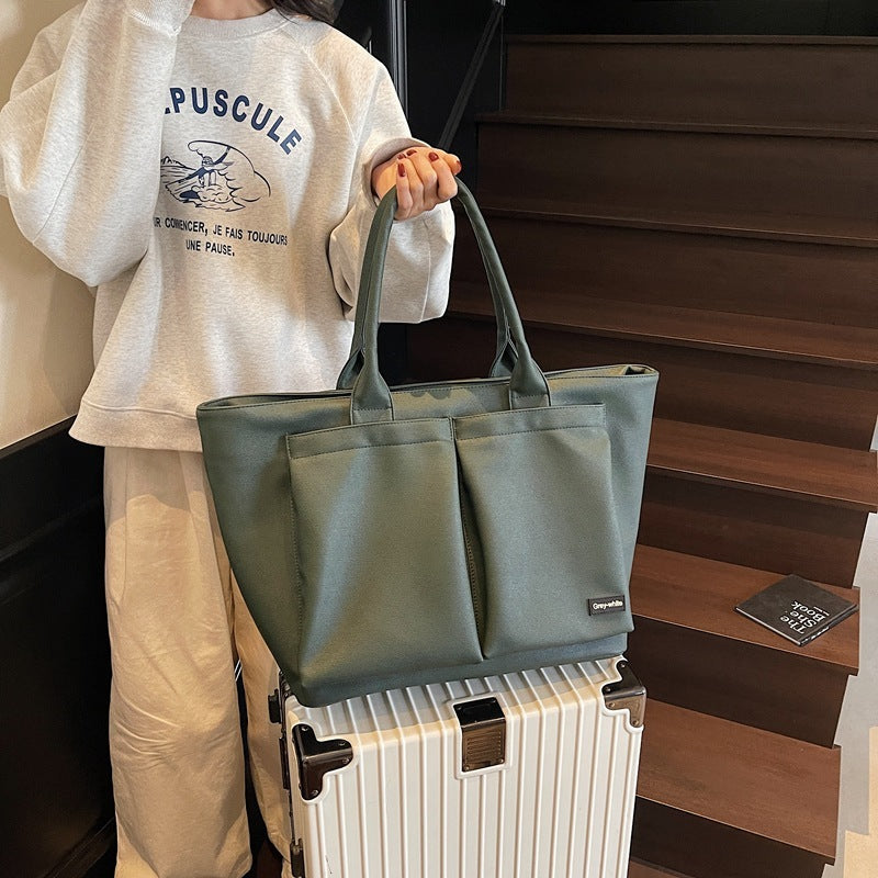 Spacious Lightweight PU Tote Bag - Everyday Shoulder Bag for Women