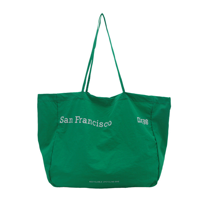 Fashion Letter Print Large Capacity Tote Bag for Daily Style