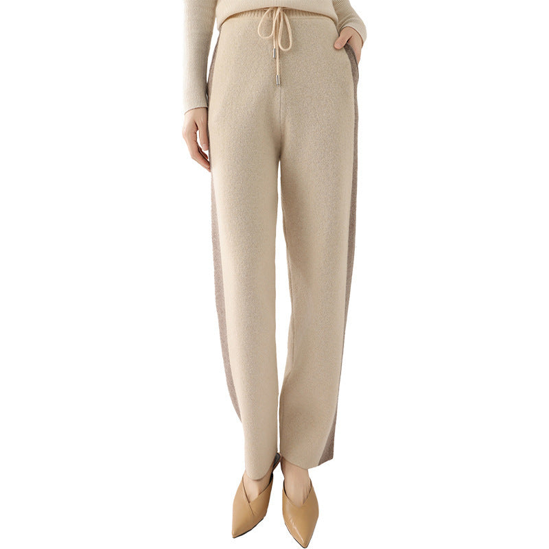 Women's Pure Wool Knit Lounge Pants - Ariana Vogue Comfort