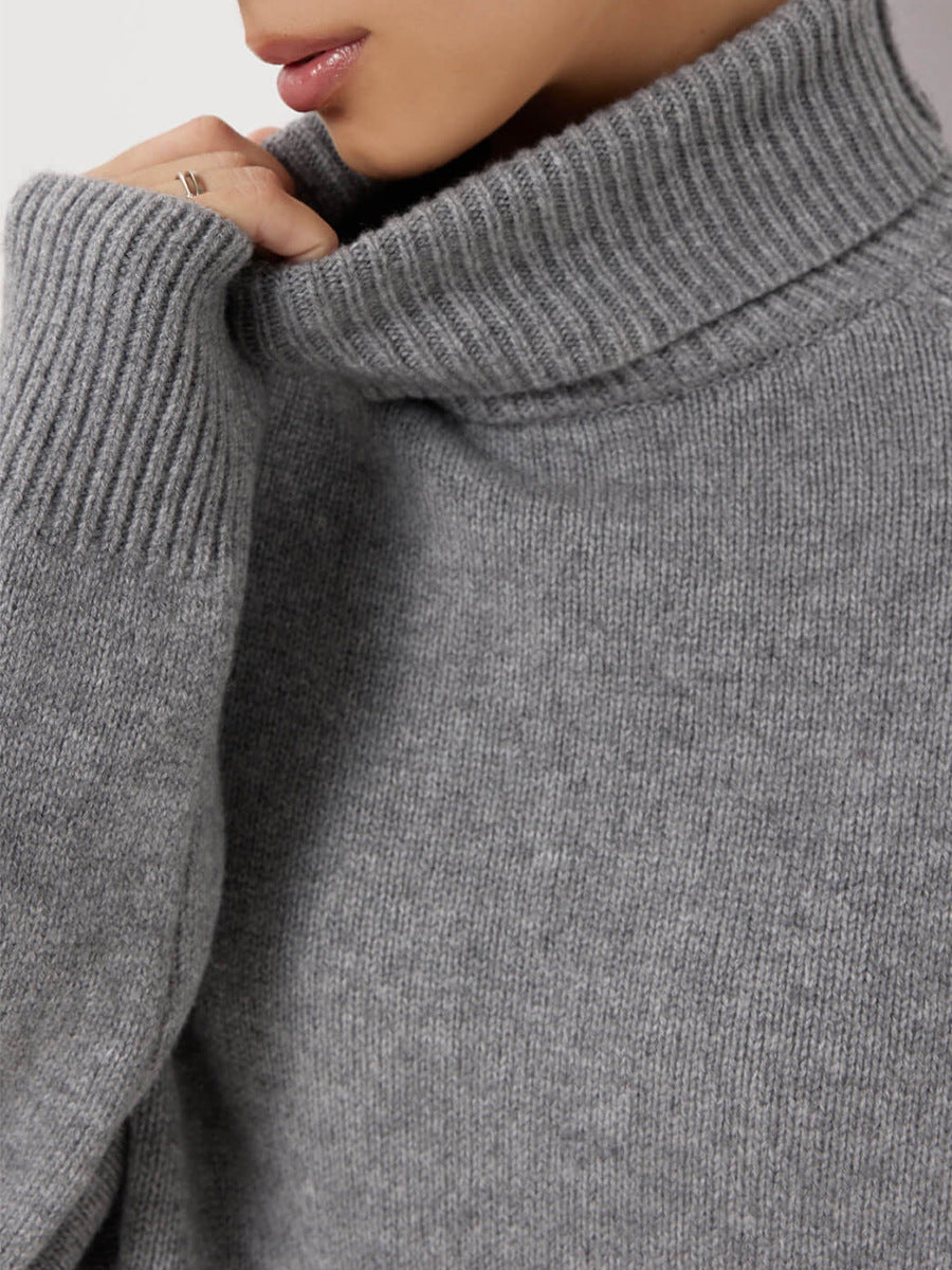 Cozy Soft Knit Turtleneck Pullover Sweater for Everyday Comfort and Style