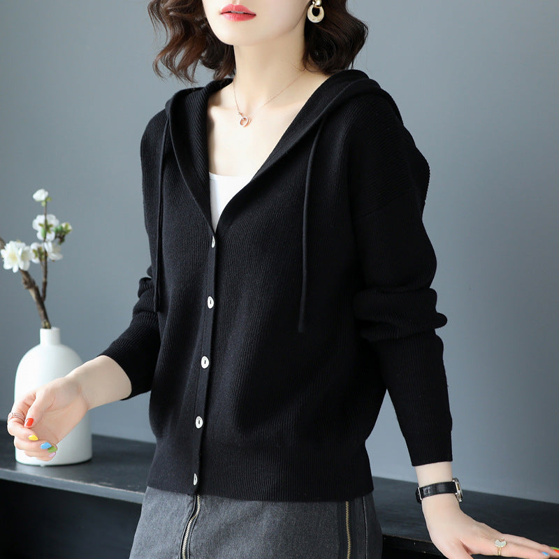 Aria Hooded Knit Cardigan